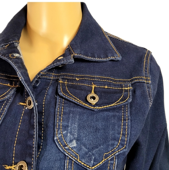 Jean Jacket By Sasha, Blue, Size S - Picture 2 of 7